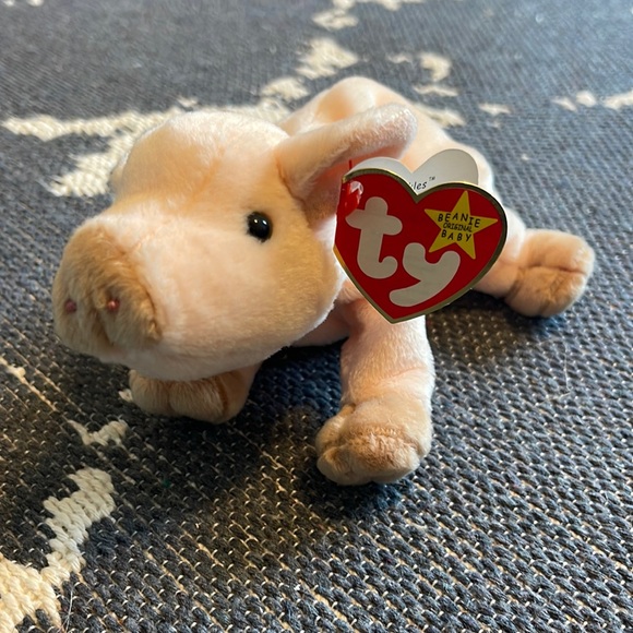 Ty beanie baby Knuckles 1999 pig stuffed animal babe - Picture 1 of 4
